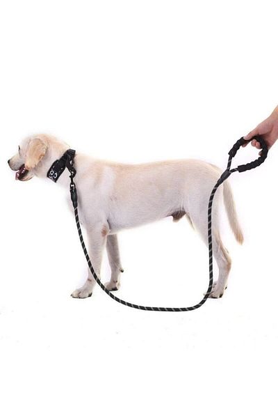 Ethab Ticaret Dog Collar Reflective 130 cm Rope Medium and Large Size Black