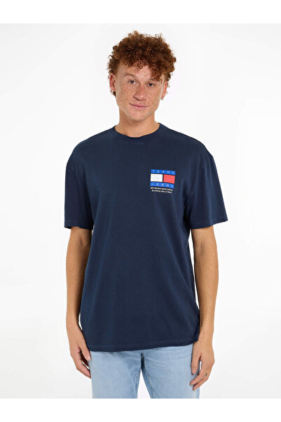 Tommy Hilfiger Ανδρικό Κοντομάνικο Αστείο Μπλουζάκι Μ
