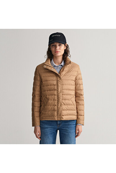 Gant Br?zowy Damski P?aszcz Z Ko?nierzykiem