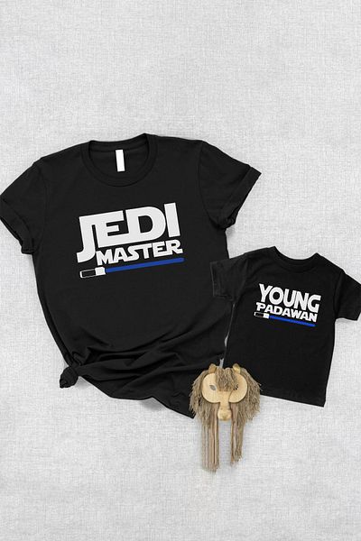 Tshirthane Jedi Master Father Son Girl - Τιμή μονόπροϊνου, 2 τεμάχια μην συνδυάζετε