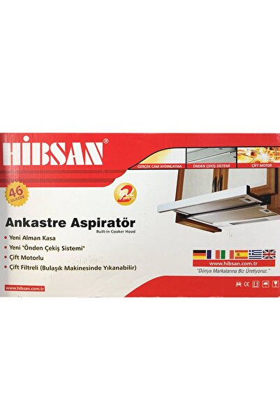 HİBSAN Hibsan Çift Motorlu Inox Mutfak Aspiratörü