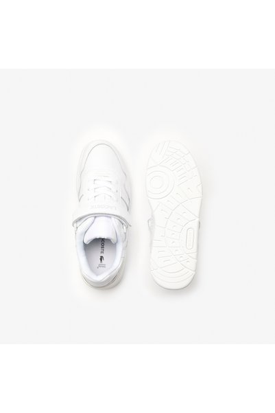 Lacoste حذاء رياضي نسائي أبيض بمشبك فيلكرو