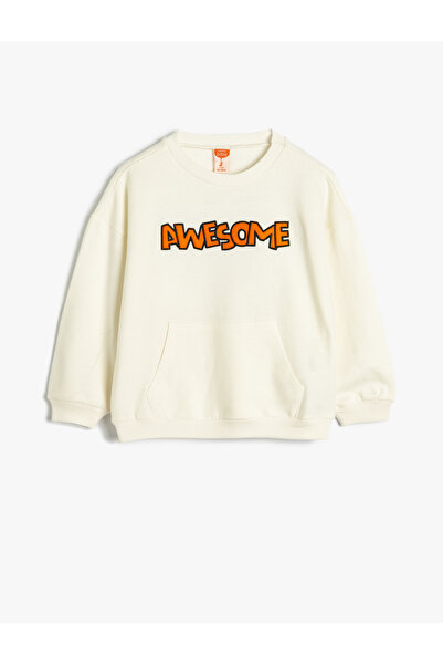Koton Beige Boy's Cotton Sweatshirt