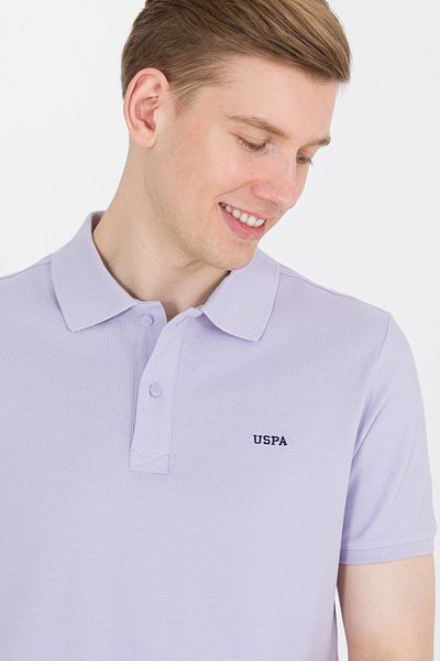 U.S. Polo Assn. Ανδρικό μπλουζάκι με λαιμόκοψη λιλά Basic Polo 50264892-VR034