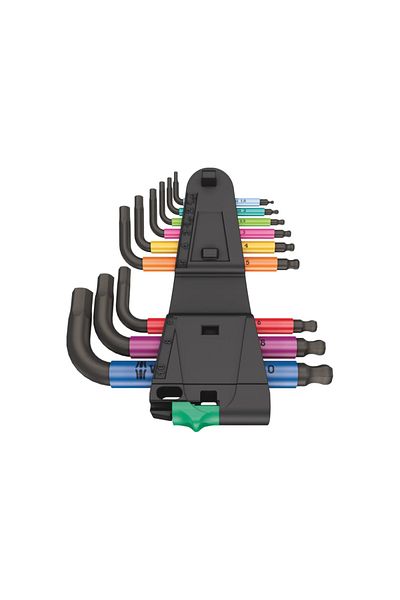 wera 950/9 Hex-plus Short Color Allen Set - 05133164001
