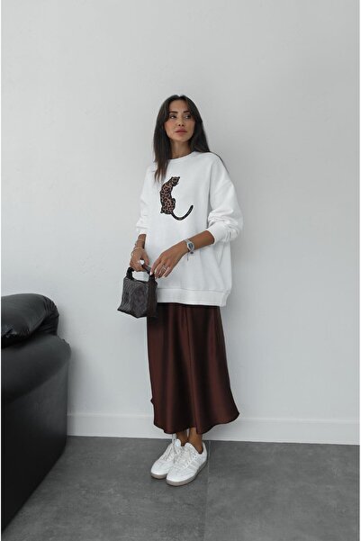 Havoş Barna szatén krepp szoknya