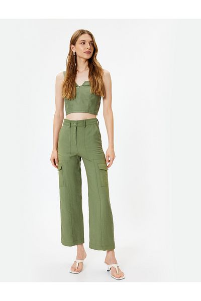 Koton Khaki Women's Cargo Pants
