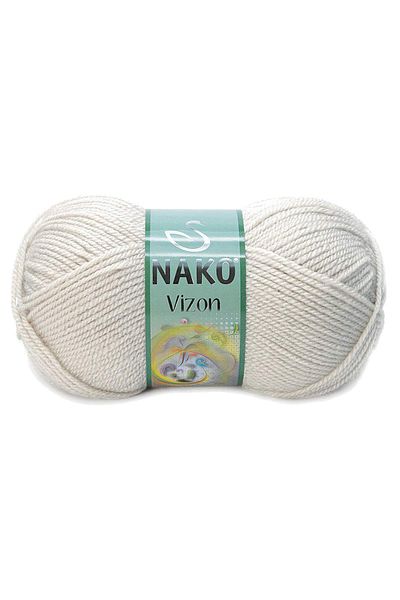 NAKO Vizon Premium 5 τεμάχια ακρυλικό πλέξιμο χειρός - μαλλί κλωστής, έγχρωμο No:6383, μπεζ μανιτάρι