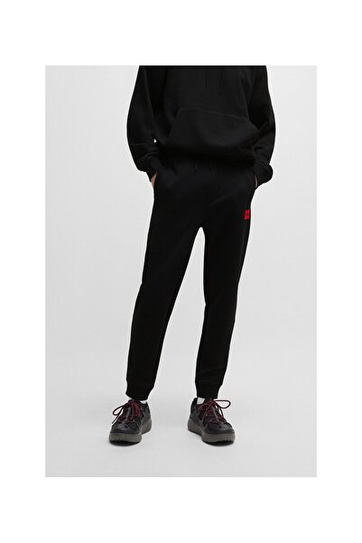 HUGO Kırmızı Logo Etiketli Pamuklu Havlu Eşofman Altı