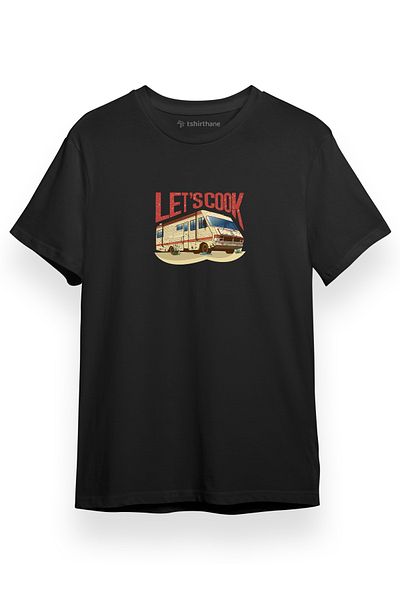 Tshirthane Breaking Bad Ας μαγειρεύσουμε Μαύρο κοντομάνικο ανδρικό μπλουζάκι
