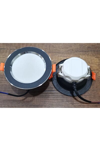 MSV TEKNOLOJİ 220 Volt 7 W Siyah Krom Kasa Tek Spotta 3 Farklı Işık Sıva Altı Downlight Cob Led