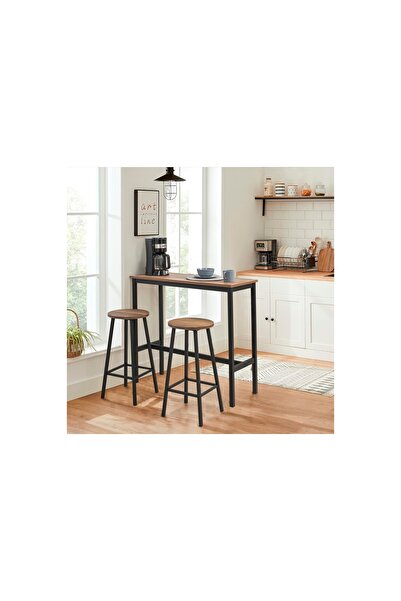 Vivense MOLA DİKDÖRTGEN MUTFAK MASASI TAKIMI, BAROK SİYAH, 40X100