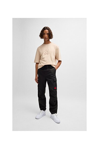 HUGO Yırtılmaz Pamuktan Normal Kesim Kargo Pantolon