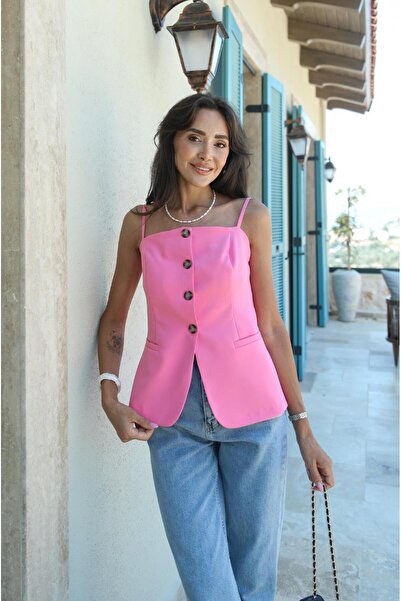 Havoş Pink Vest with Straps