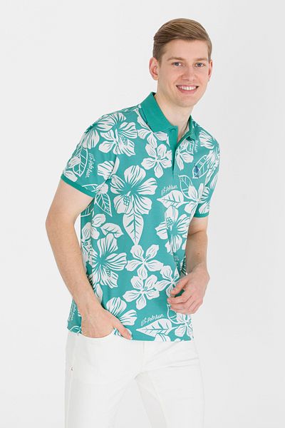 U.S. Polo Assn. Мъжка тениска с поло яка в цвят мента 50265032-VR090