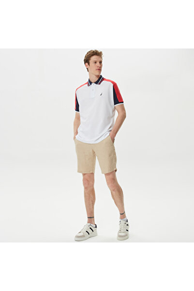 Nautica Erkek Krem Keten Bermuda