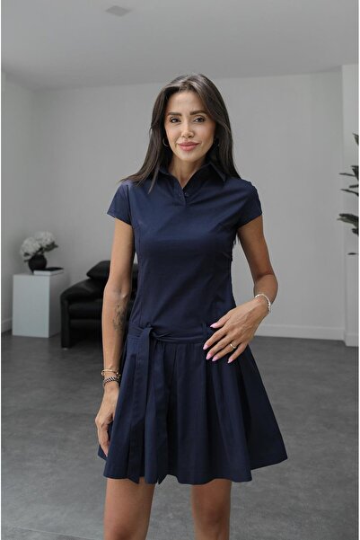 Havoş Φόρεμα Cedrina Navy Blue ζωσμένο σορτς