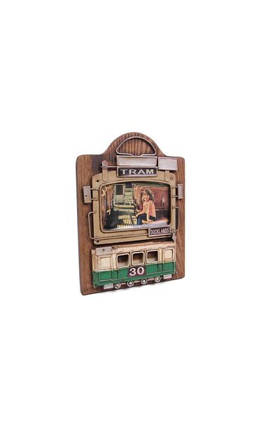 LiderGlobal Decorative Metal Frame Tram Decorated Vintage Gift
