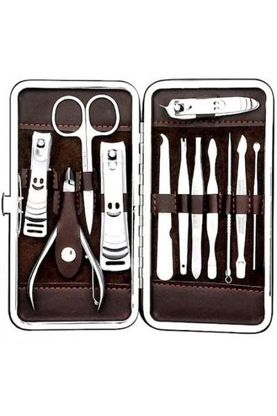 HSDemirci Professional Steel Manicure Pedicure Set 12 Pieces