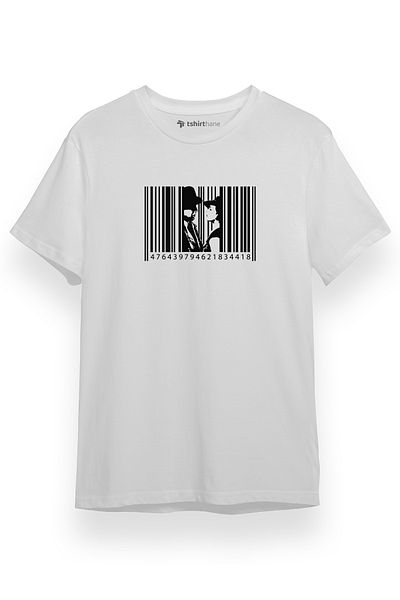 Tshirthane Casablanca Inside A Barcode Λευκό κοντομάνικο ανδρικό μπλουζάκι