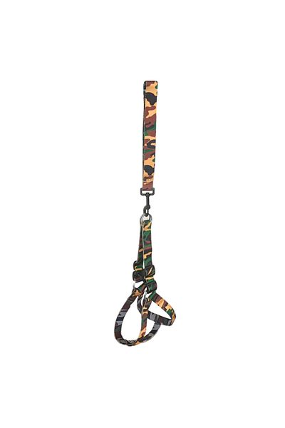 Wovna Dog Chest Collar Set Woven 3 cm*70-90 cm Camouflage