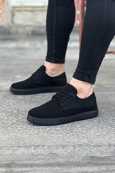 MaxAuros Men's Casual Charcoal Knitwear Shoes