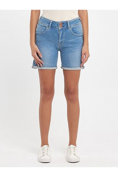 Ltb Pantaloni scurți Jeans Rosina cu talie mijlocie