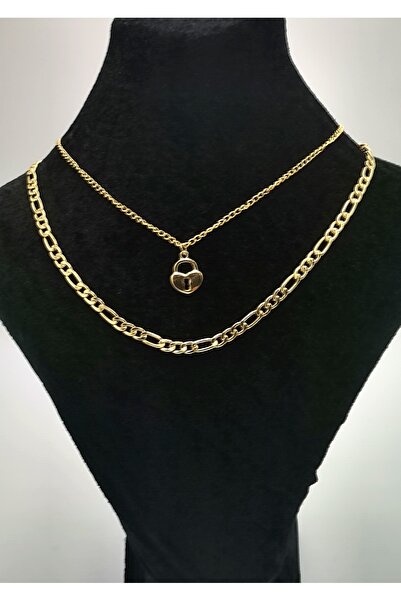 Monalisa Home قلادة صفراء فاخرة غير مشوهة بسلسلة مزدوجة