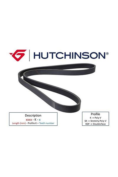 Hutchinson 1022 Sk 4 Channel Belt Palıo-albea-doblo-lınea-strada 1.3 Jtd-mtıjet 04 Elast