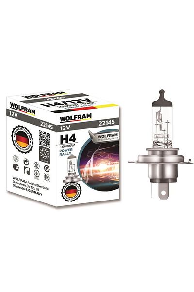 WOLFRAM 12V H4 Bulb 100/90 P43T Standard Drink
