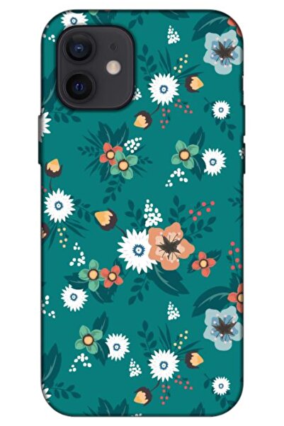 Zebana حافظة سيليكون متوافقة مع هاتف ابل ايفون 12 زهور الربيع 2 (مطبوعة)