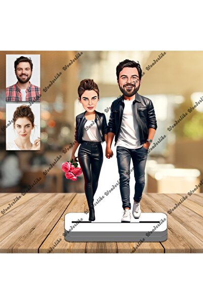 wonderlike Yakın Arkadaş-Sevgili 3D Ahşap Biblo,Sevgiliye Hediye,Doğum Günü H...