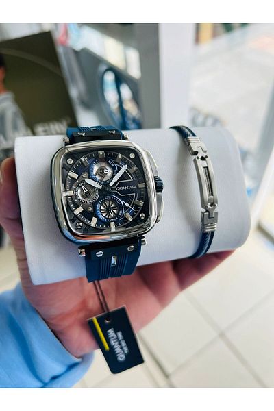 Quantum Men's Wristwatch 2 Year Warranty with World Wide Warranty for Born Clock Phas7942-3