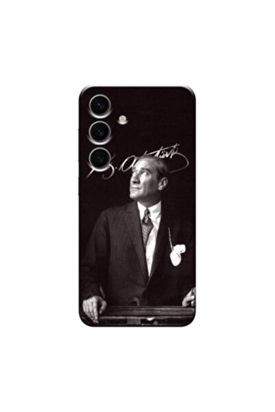 Zebana حافظة سامسونج جالاكسي S24 المتوافقة مع حافظة سيليكون مصطفى كمال أتاتور...