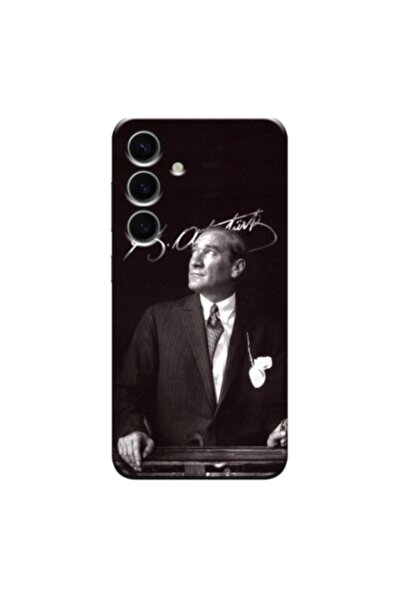 Zebana حافظة سامسونج جالاكسي S24 بلس المتوافقة مع حافظة سيليكون مصطفى كمال أت...