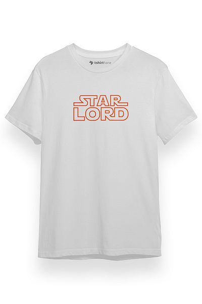 Tshirthane Ανδρικό μπλουζάκι με κοντό μανίκι Guardians of the Galaxy Star Lord White