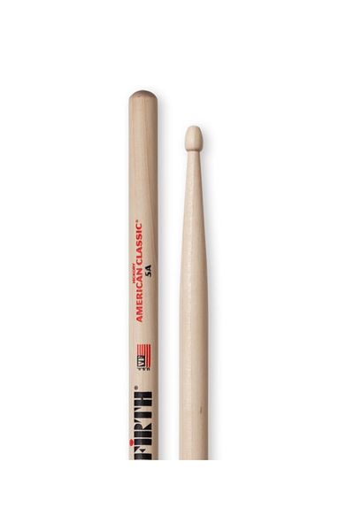 VIC FIRTH Vicfırth V5A Baguette (Pair) 5A Wood, Hıckory, 0.565"X16", Medium Vicfırth, V5A, Baguette (Pair) 5A Wood,