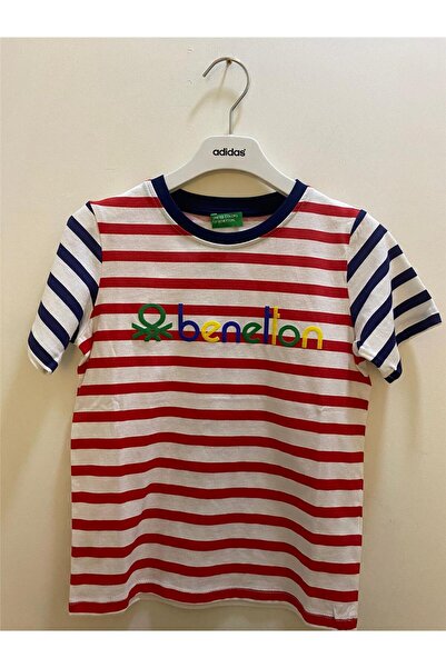 Benetton United Colors of Benetton Boy's Red Striped T-shirt BNT-B21394