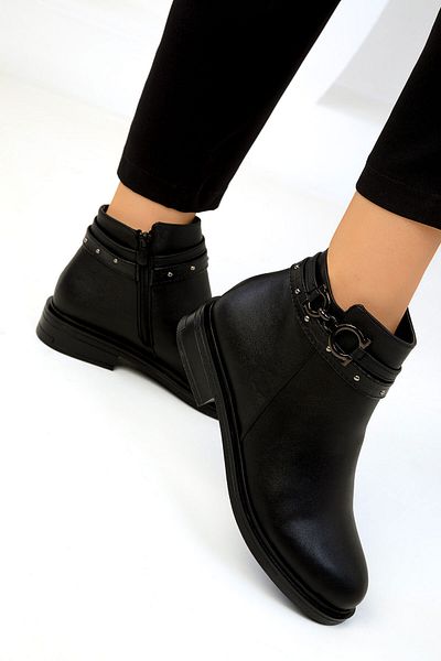 SOHO Dámské černé kozačky 19555 Model Bootie