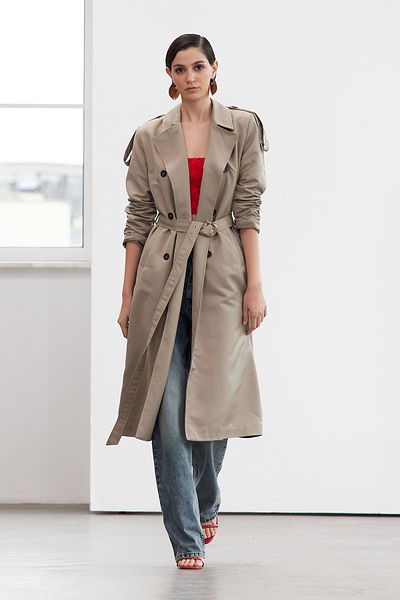 Trendyol Collection Béžový dlouhý trenčkot - Belted, Limitovaná edice Twoaw25Tr00008