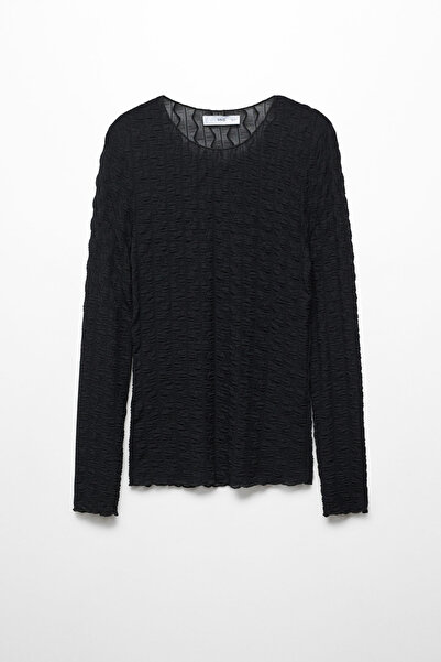 MANGO Long-sleeved t-shirt with ruffles