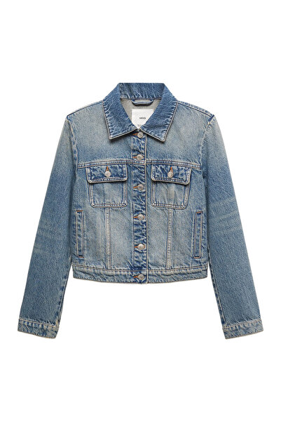 MANGO Woman Vrecková džínsová bunda