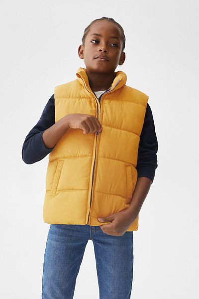 MANGO Kids Prošívaná vesta - Uvolněný střih