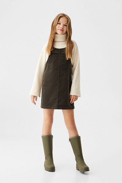 MANGO Kids Φόρεμα Algodon Pinafore για Πινότολ