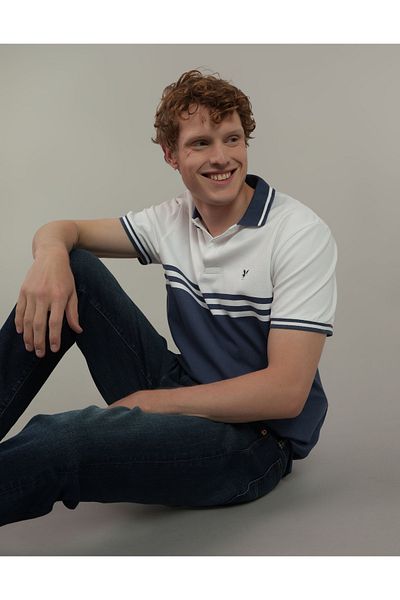 AMERICAN EAGLE Ae Polo T-Shirt with Pocket - U-1165-3638-410