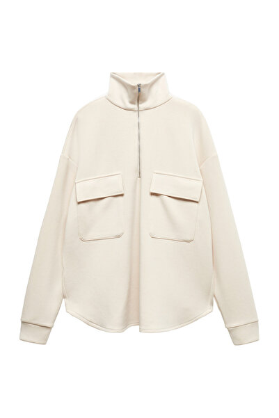 MANGO Mikina s našitou kapsou