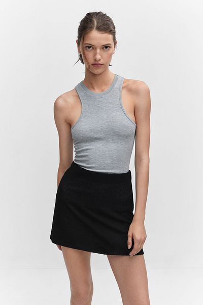 MANGO Woman Pletená mini košile