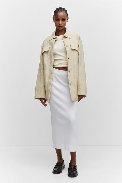 MANGO Fließende Jacke mit Taschen