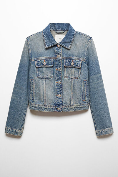MANGO Woman Vrecková džínsová bunda
