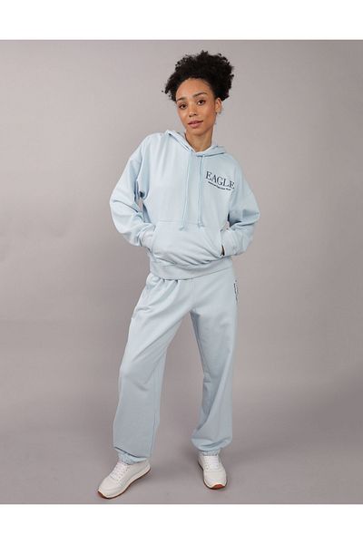 AMERICAN EAGLE Ae Logo Patterned Hoodie - U-0452-2222-401